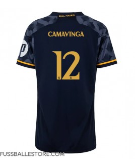 Günstige Real Madrid Eduardo Camavinga #12 Auswärtstrikot Damen 2023-24 Kurzarm